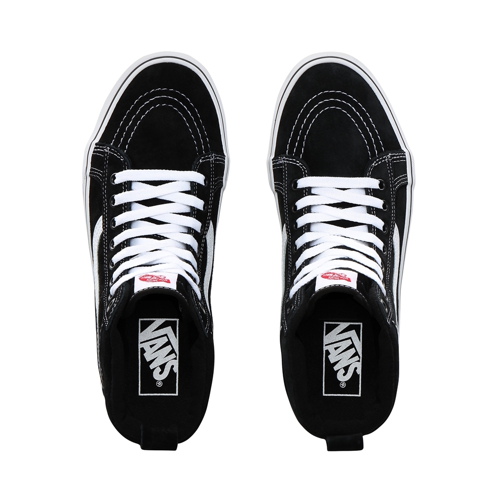 vans black black true white